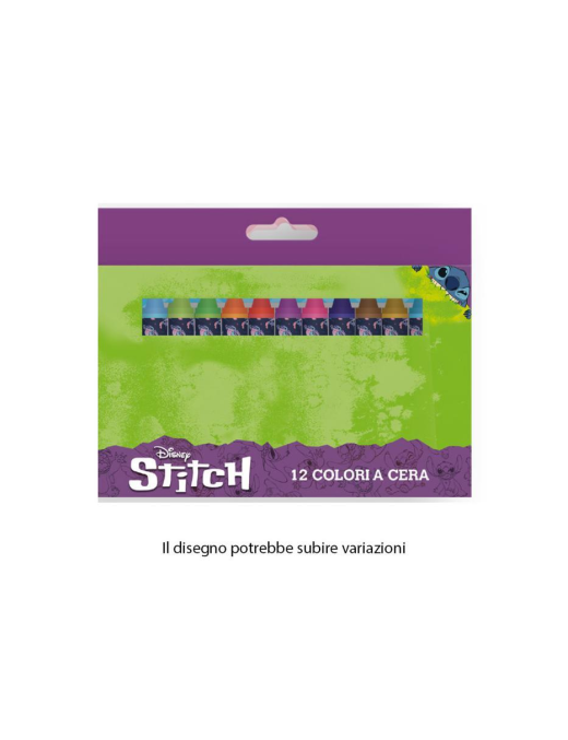 STITCH COLORI A CERA 12 PEZZI