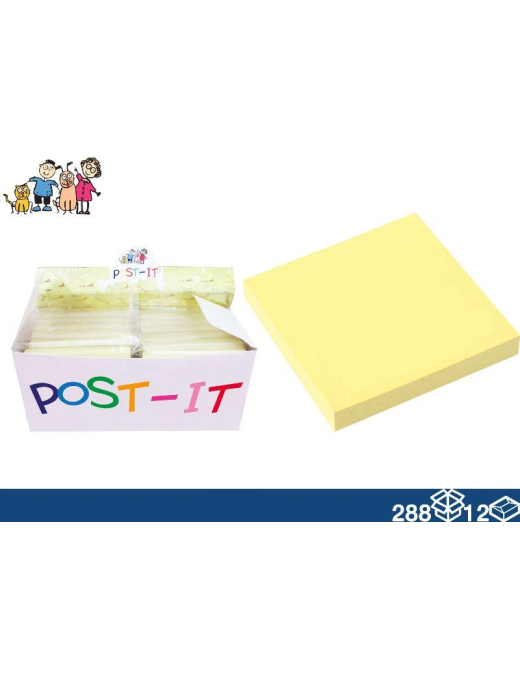 STICK NOTES YELLOW 76x76mm 100 sheets