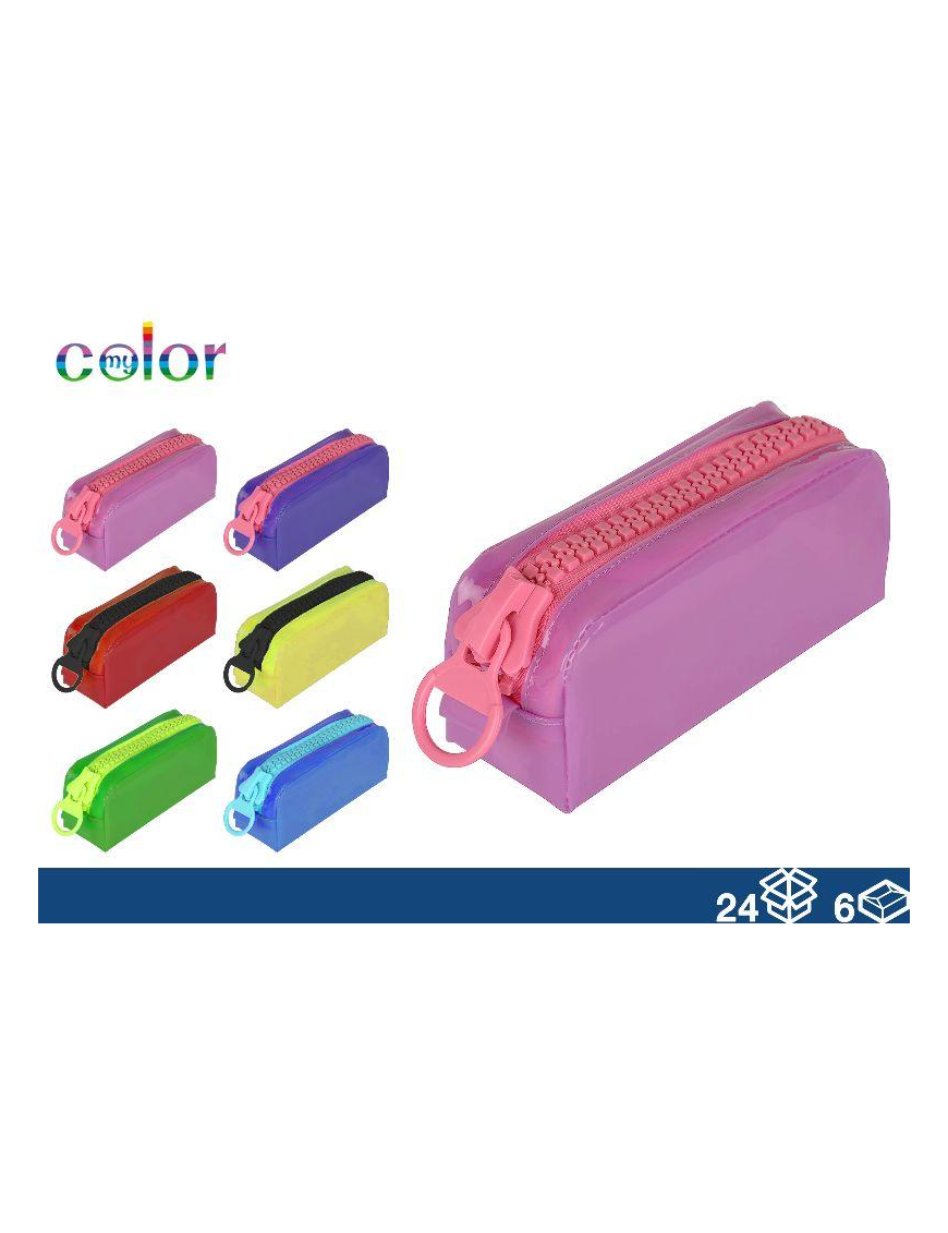 TOMBOLINO BIG PVC CASE 19x7cm ASSORTED COLORS