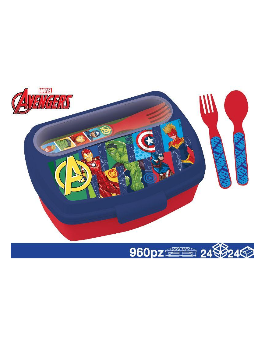 AVENGERS PORTAPRANZO+POSATE