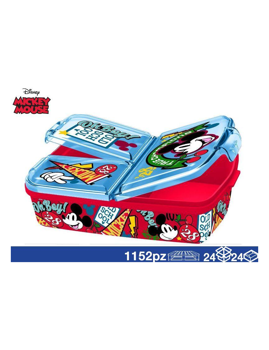 MICKEY LUNCH BOX WITH COMPARTMENTS