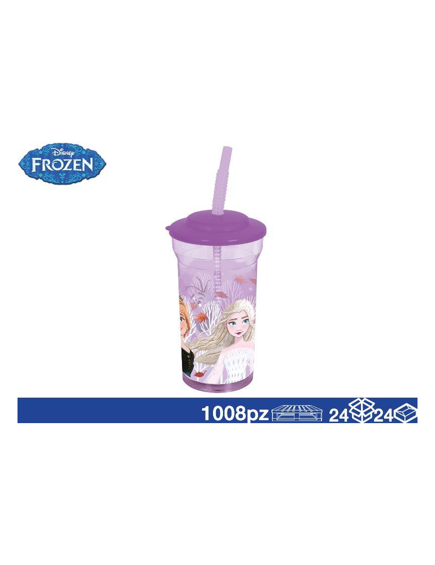 FROZEN GLASS WITH STRAW 460ml