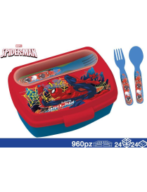 SPIDERMAN LUNCH BOX+CUTLERY