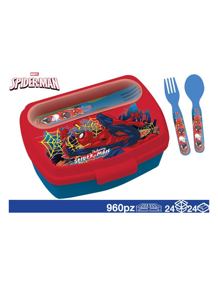 SPIDERMAN LUNCH BOX+CUTLERY