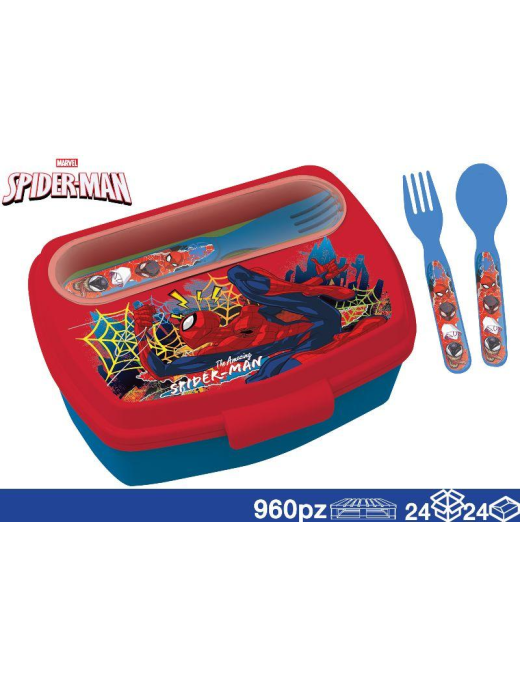 SPIDERMAN PORTAPRANZO+POSATE