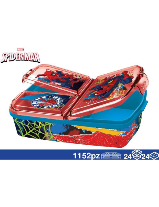SPIDERMAN LUNCH BOX WITH COMPARTMENTS