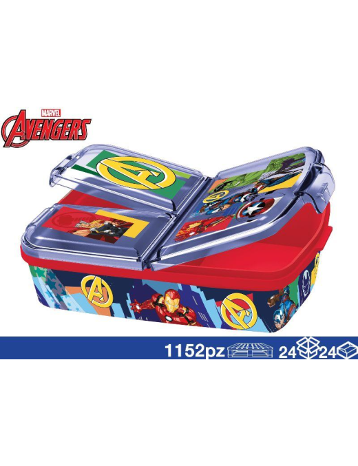 AVENGERS LUNCH BOX WITH COMPARTMENTS