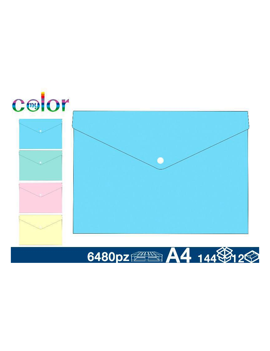 PASTEL DOCUMENT ENVELOPE 34x23cm A4