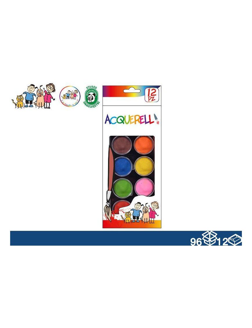 WATERCOLOR COLORS 12 COLORS