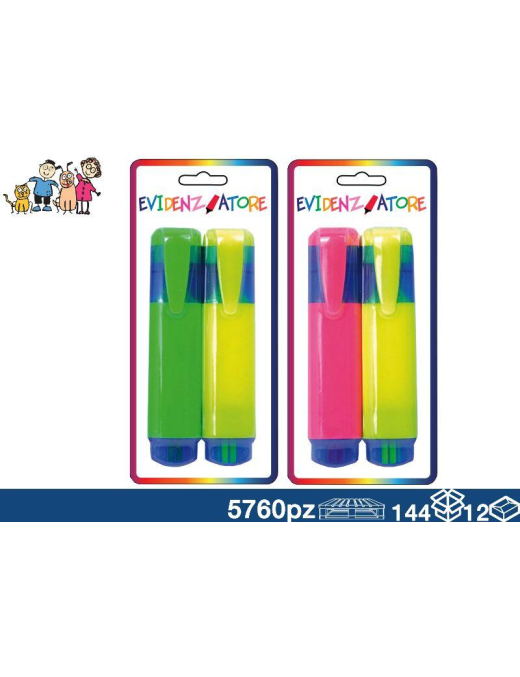 EVIDENZIATORE FLUO 2pezzi