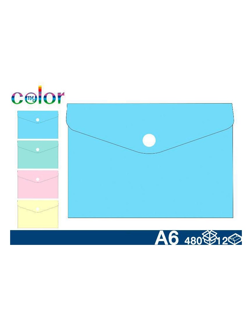 PASTEL DOCUMENT ENVELOPE 15x11cm A6