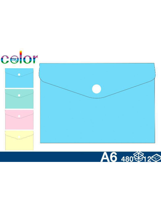 PASTEL DOCUMENT ENVELOPE 15x11cm A6