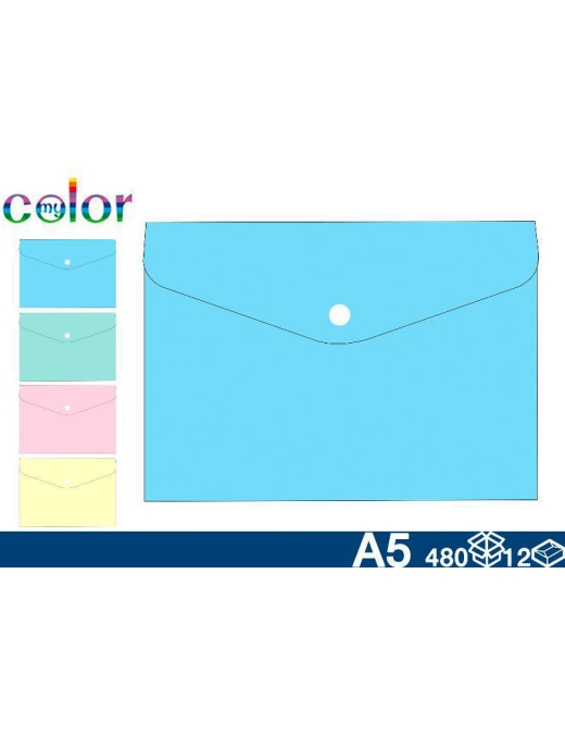 PASTEL DOCUMENT ENVELOPE 21x15cm A5