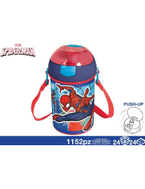 SPIDERMAN BOTTLE WITH SHOULDER STRAP 450ml