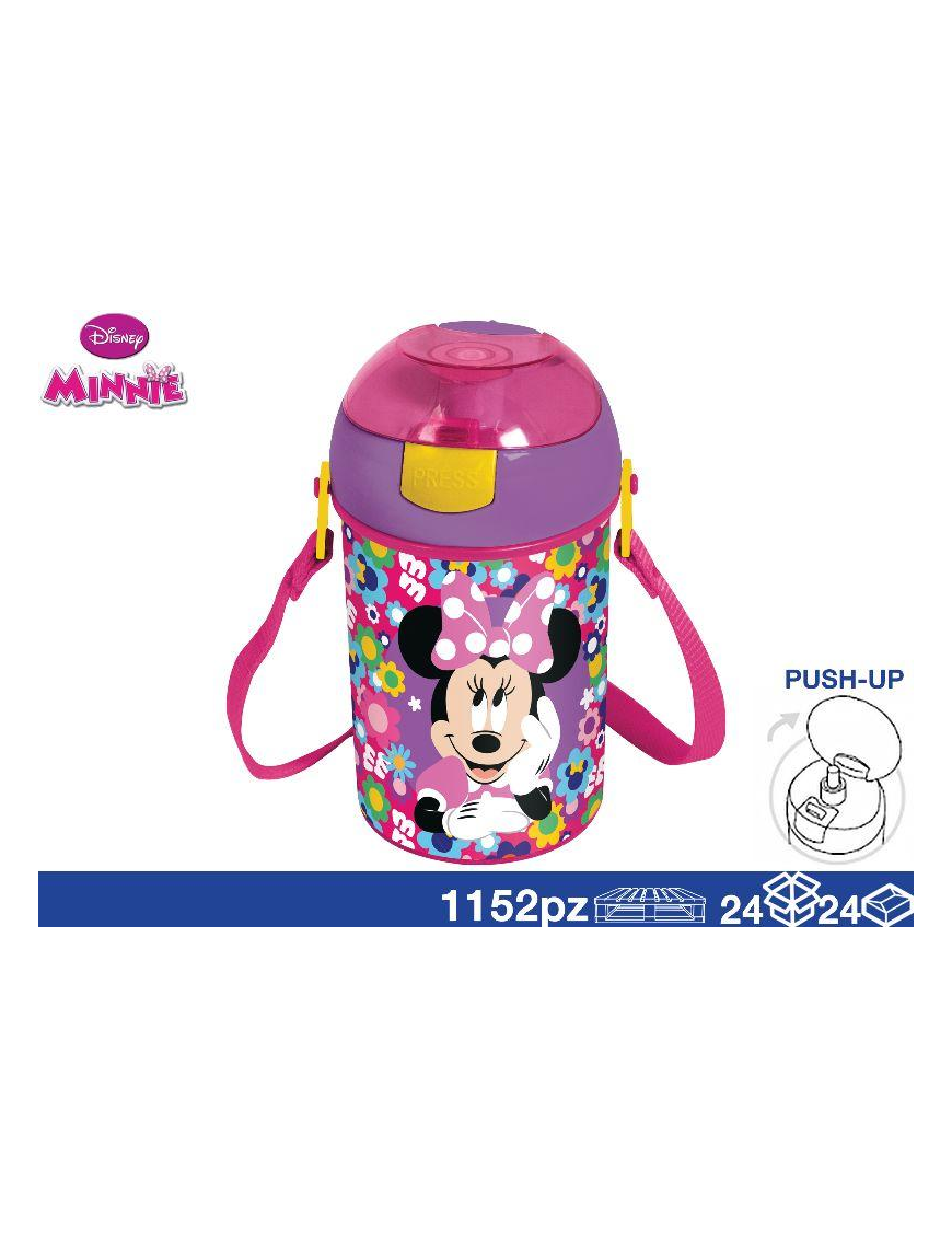 MINNIE BOTTLE WITH SHOULDER STRAP 450ml