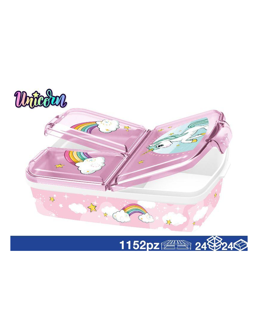UNICORNO PORTAPRANZO CON COMPARTI