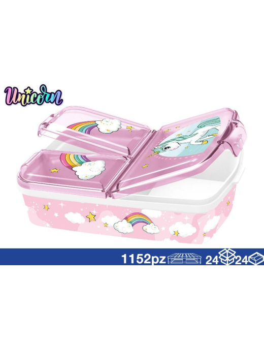 UNICORN LUNCH BOX WITH COMPARTMENTS