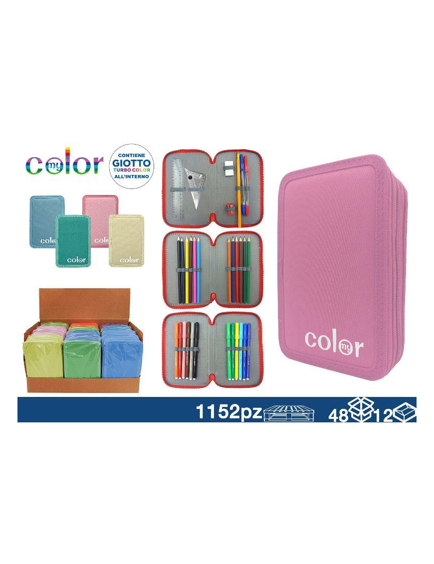 ASTUCCIO 3 CERNIERE GIOTTO COLORI PASTELLO