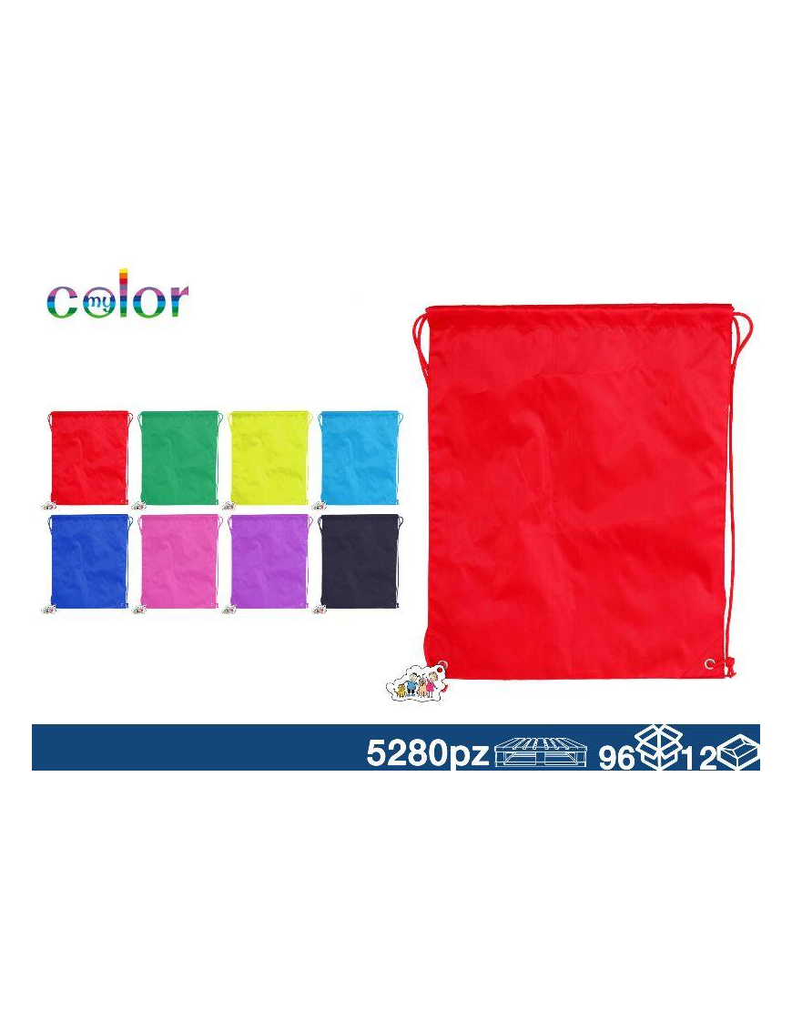 FLAT BACKPACK 34x42cm ASSORTED COLORS