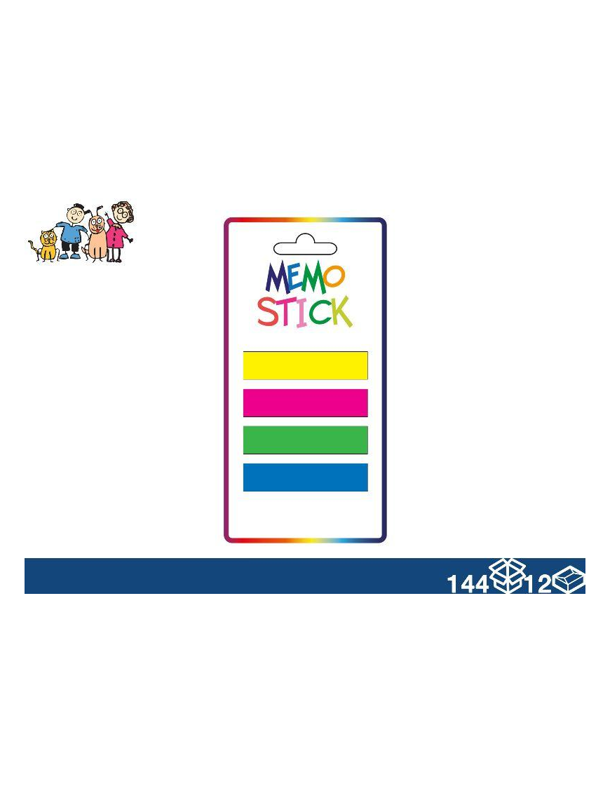 STICK NOTES COLOR 40x10mm 125pezzi