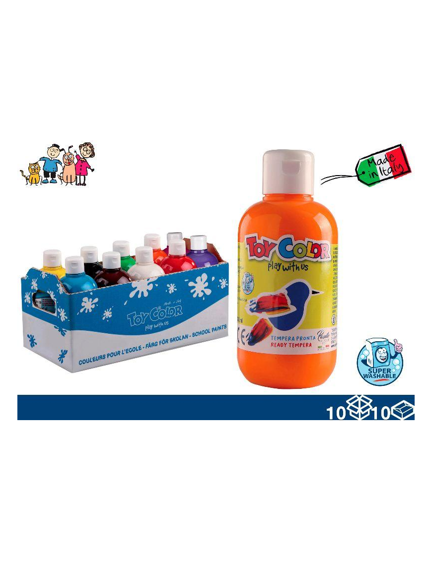 TEMPERA COLORS 250ml ASSORTED COLORS