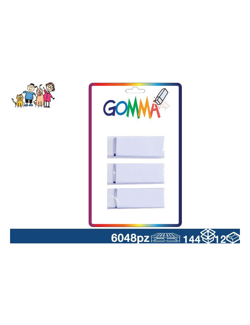 UNIVERSAL ERASER 3 pieces WHITE