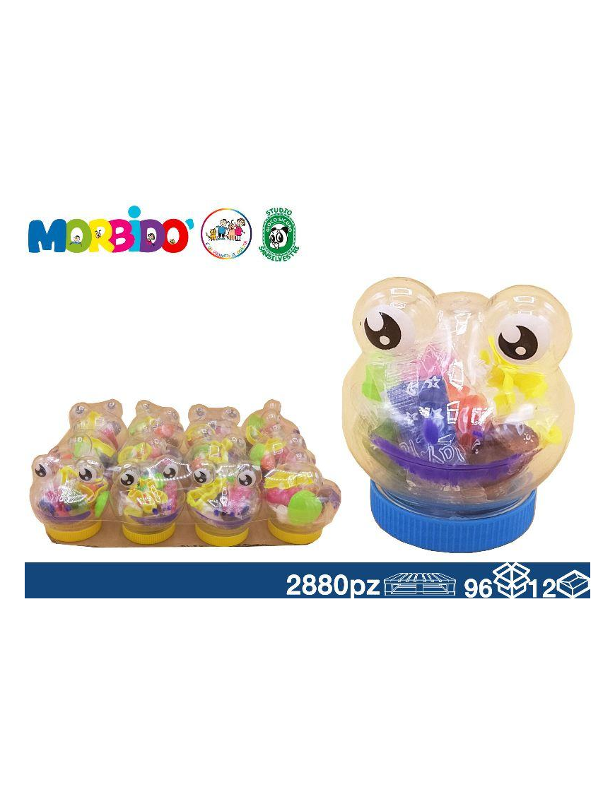 PLASTILINA MINI FROG 6pezzi+2 FORMINE