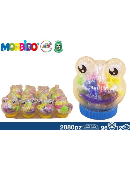 PLASTILINA MINI FROG 6pezzi+2 FORMINE