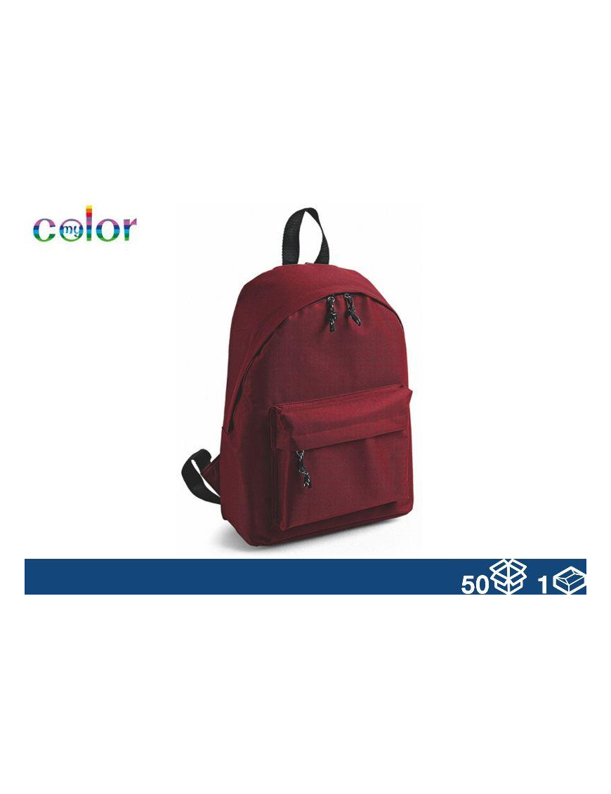 ZAINO TESSUTO TINTA UNITA  38x28x12cm BORDEAUX