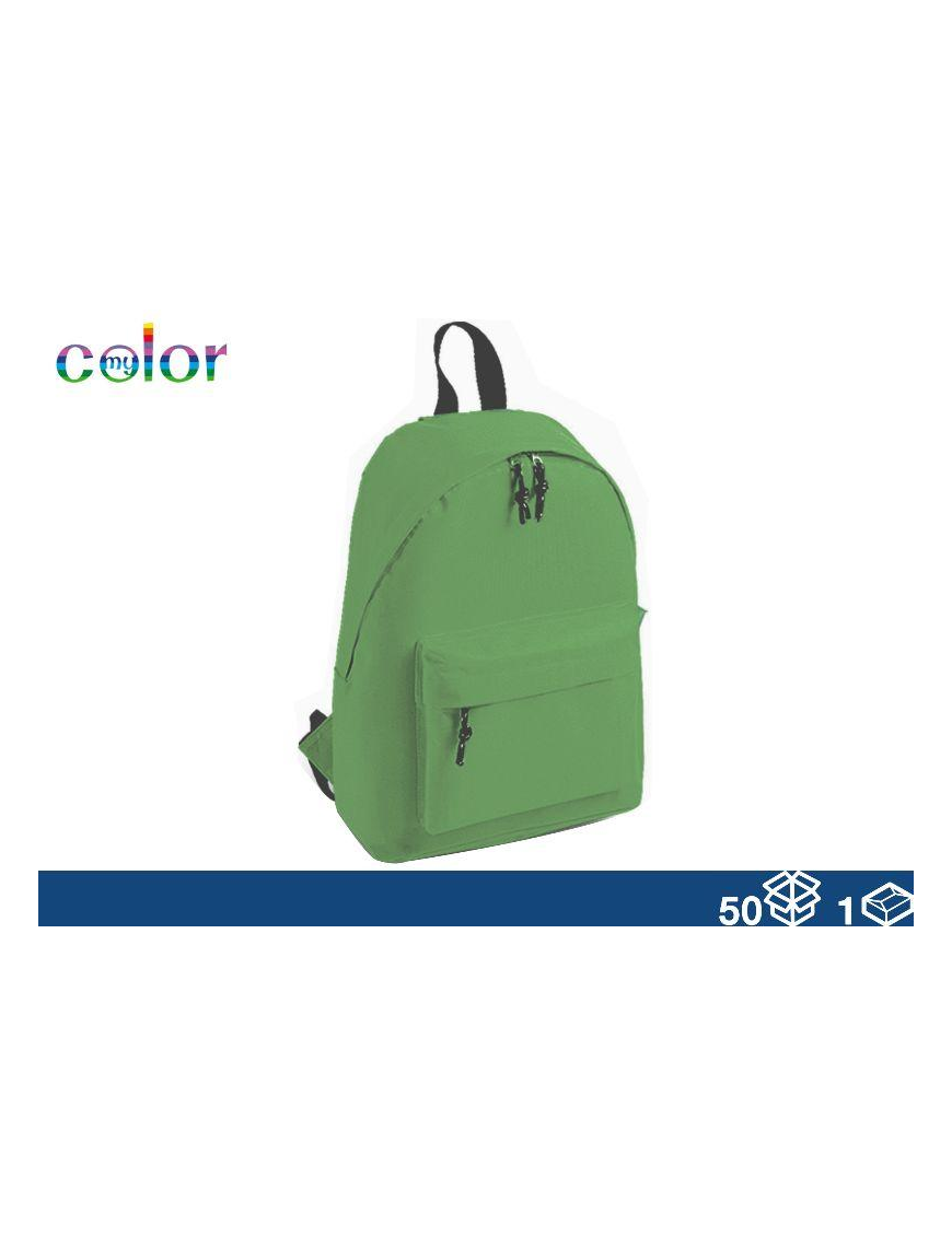 SOLID COLOR FABRIC BACKPACK 38x28x12cm KHAKI