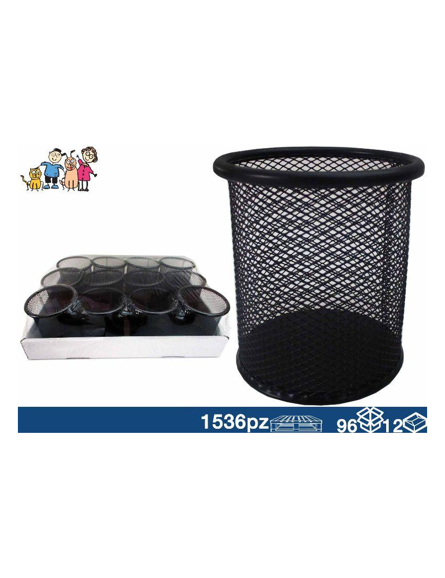 METAL PEN HOLDER 10x9cm BLACK