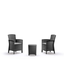 L.RATTAN ANTHRACITE LIDO TERRACE SET