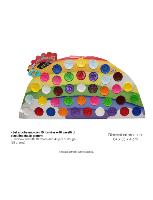 RAINBOW PLASTILINE 28 GR 40 PIECES