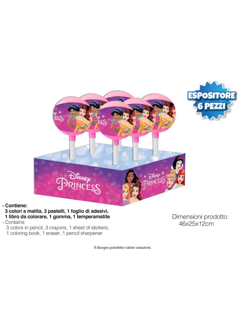 PRINCESS LOLLIPOP WITH SCHOOL ACCESSORIES