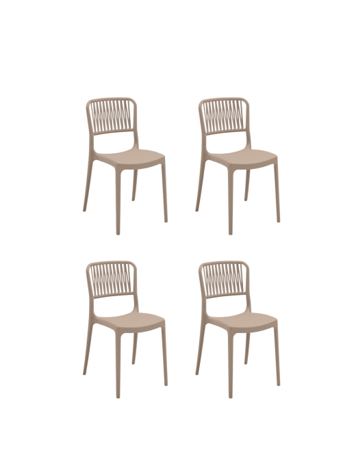 VIOLA SEDIA SENZA BRACCIOLI LEGNO CHIARO SET 4pz