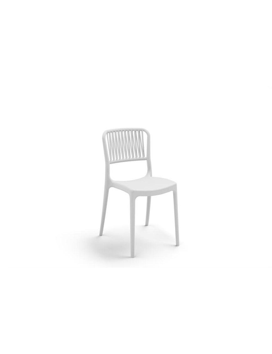 PURPLE CHAIR WITHOUT ARMRESTS WHITE SET OF 4