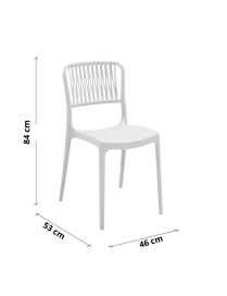 VIOLA SEDIA SENZA BRACCIOLI BIANCO SET 4pz