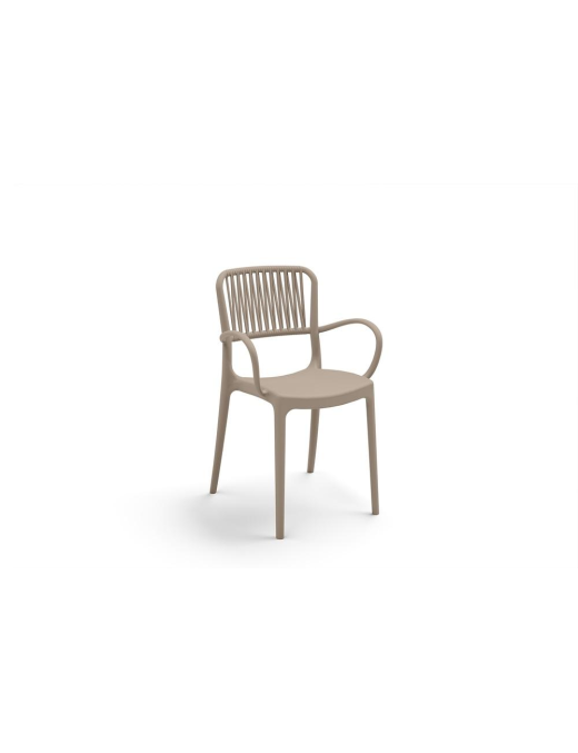 PURPLE CHAIR WITH LIGHT WOOD ARMRESTS SET OF 4