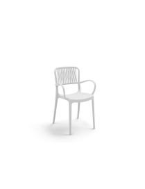 VIOLA SEDIA CON BRACCIOLI BIANCO SET 4pz