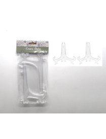 REGGIPIATTI PLASTICA TRASPARENTE 2pezzi 17cm