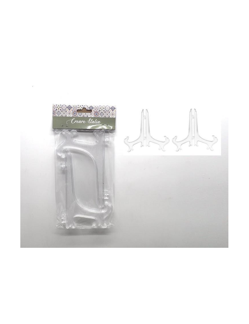 TRANSPARENT PLASTIC PLATE HOLDER 2 pieces 17cm