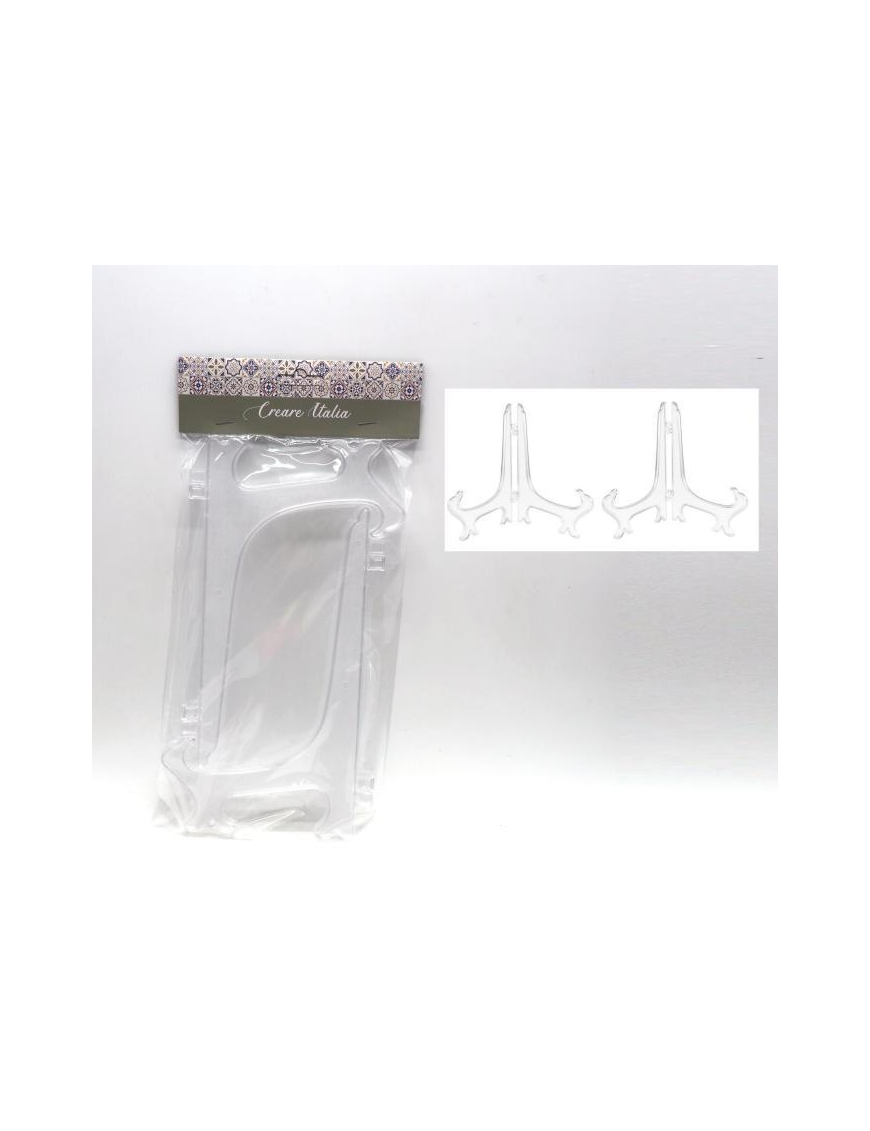 REGGIPIATTI PLASTICA TRASPARENTE 2pezzi 22cm