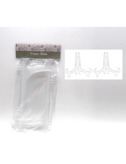 TRANSPARENT PLASTIC PLATE HOLDER 2 pieces 22cm