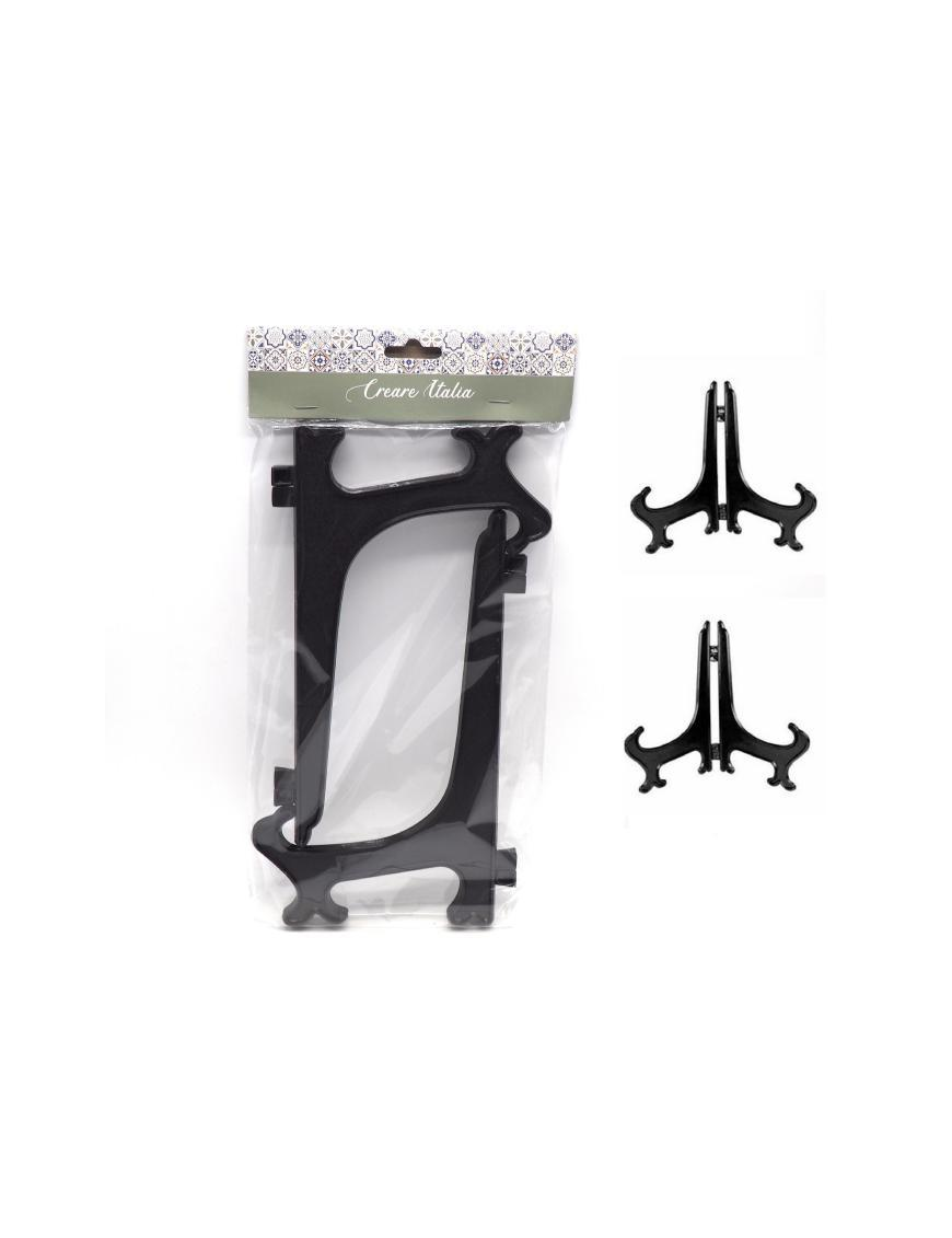 REGGIPIATTI PLASTICA NERI 2pezzi 25cm