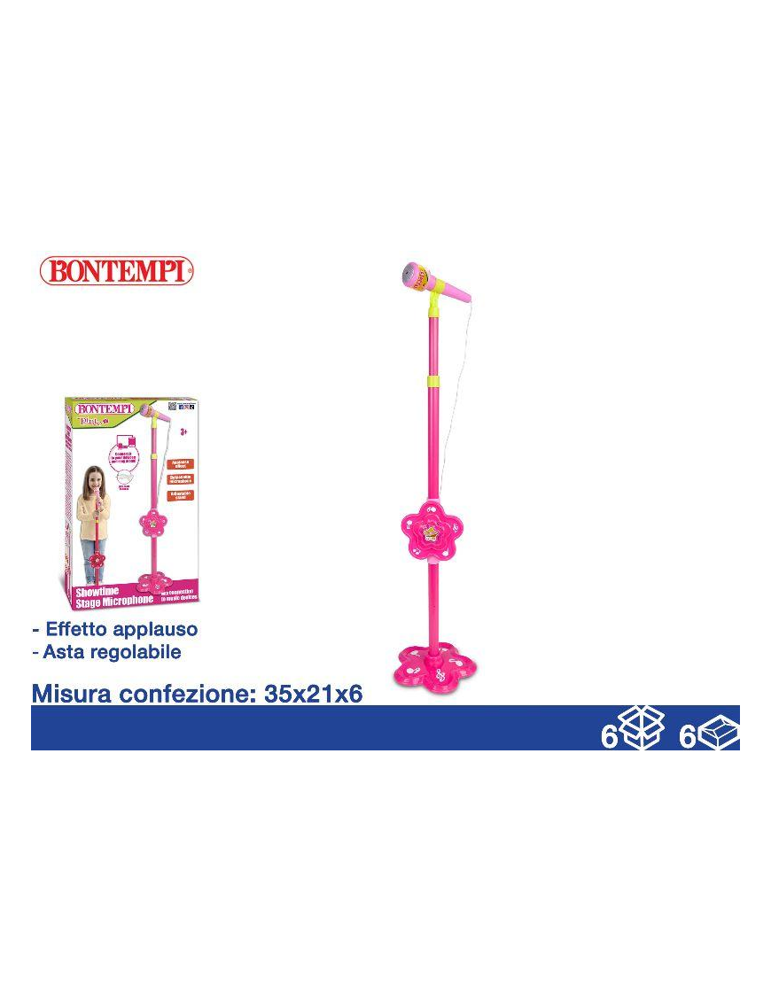 BONTEMPI MICROFONO CON ASTA REGOLABILE 110cm