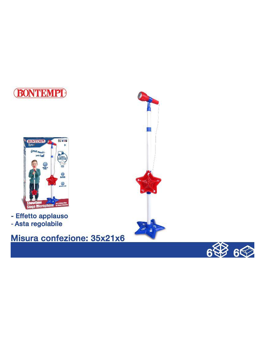BONTEMPI MICROPHONE WITH ADJUSTABLE STAND 110cm