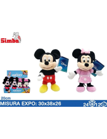DISNEY PELUCHE MICKEY-MINNIE 20cm