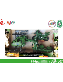 MEZZO MILITARE CON SOLDATO