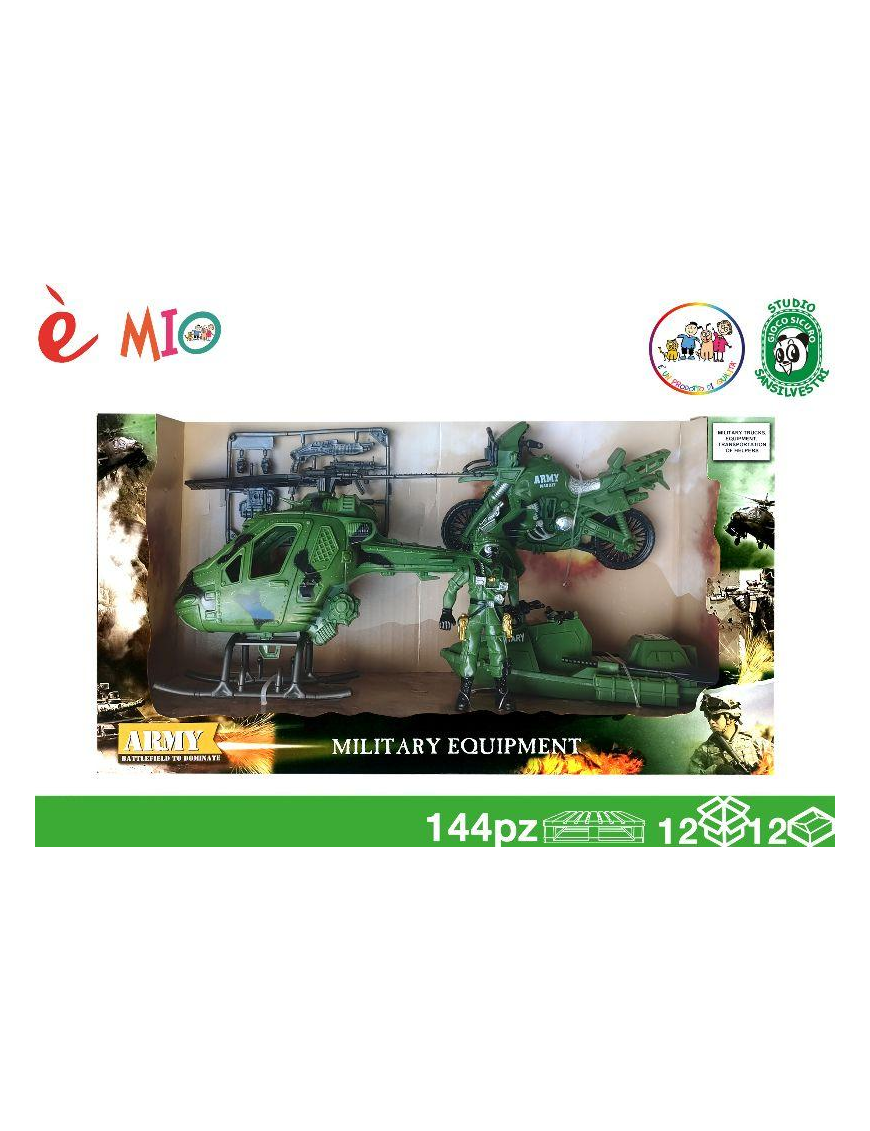 MILITARY VEHICLE WITH SOLDIER