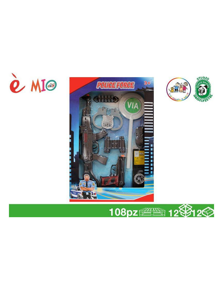 POLICE ACCESSORIES 8pcs